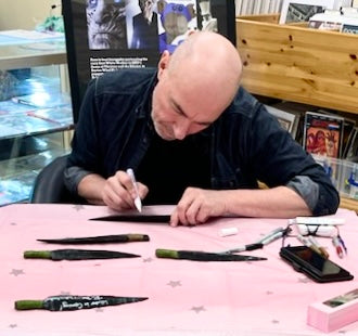 Game of Thrones White Walker Ross Mullan Hand Signed Wooden Spearheads