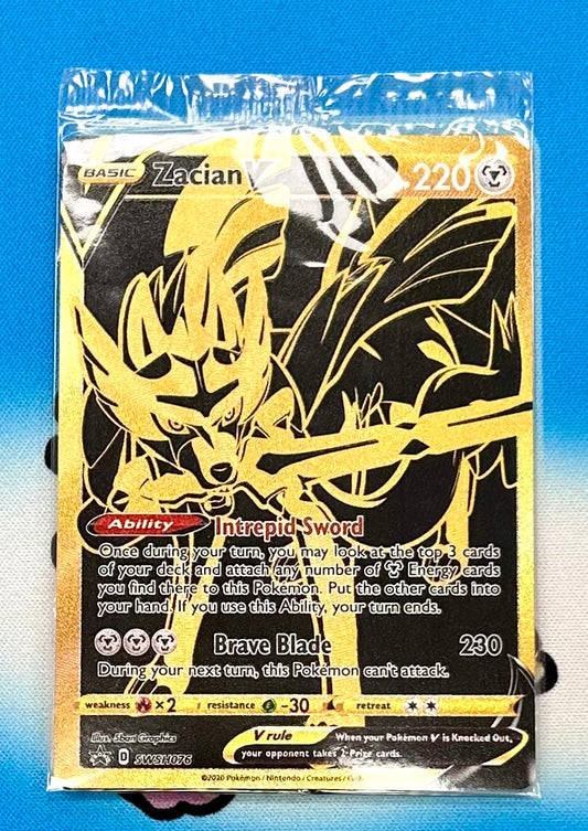 Zacian V SWSH076 Sword & Shield Full Art Sealed Promo Illustration Holo Rare Pokemon Card