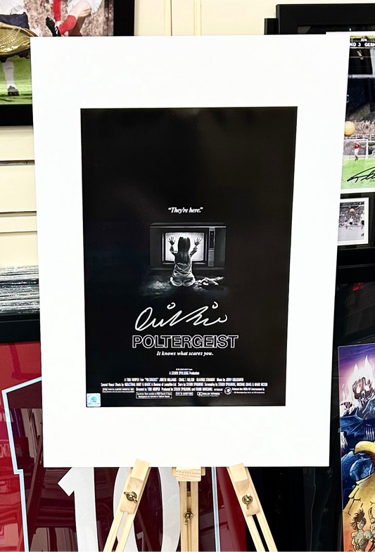 Poltergeist (1982) Oliver Robins Hand Signed Mounted Film Poster