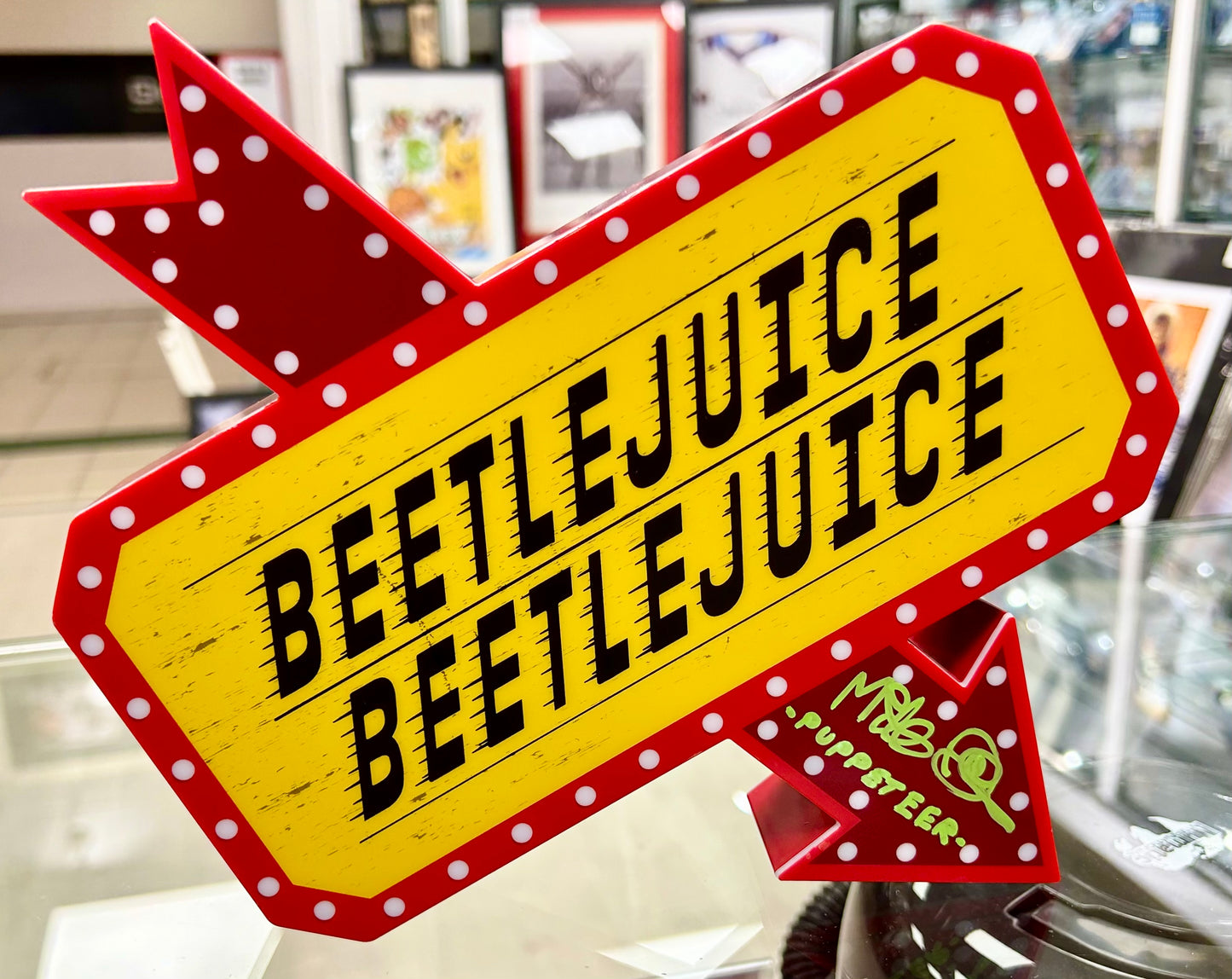 Beetlejuice Beetlejuice Mike Quinn Hand Signed Light