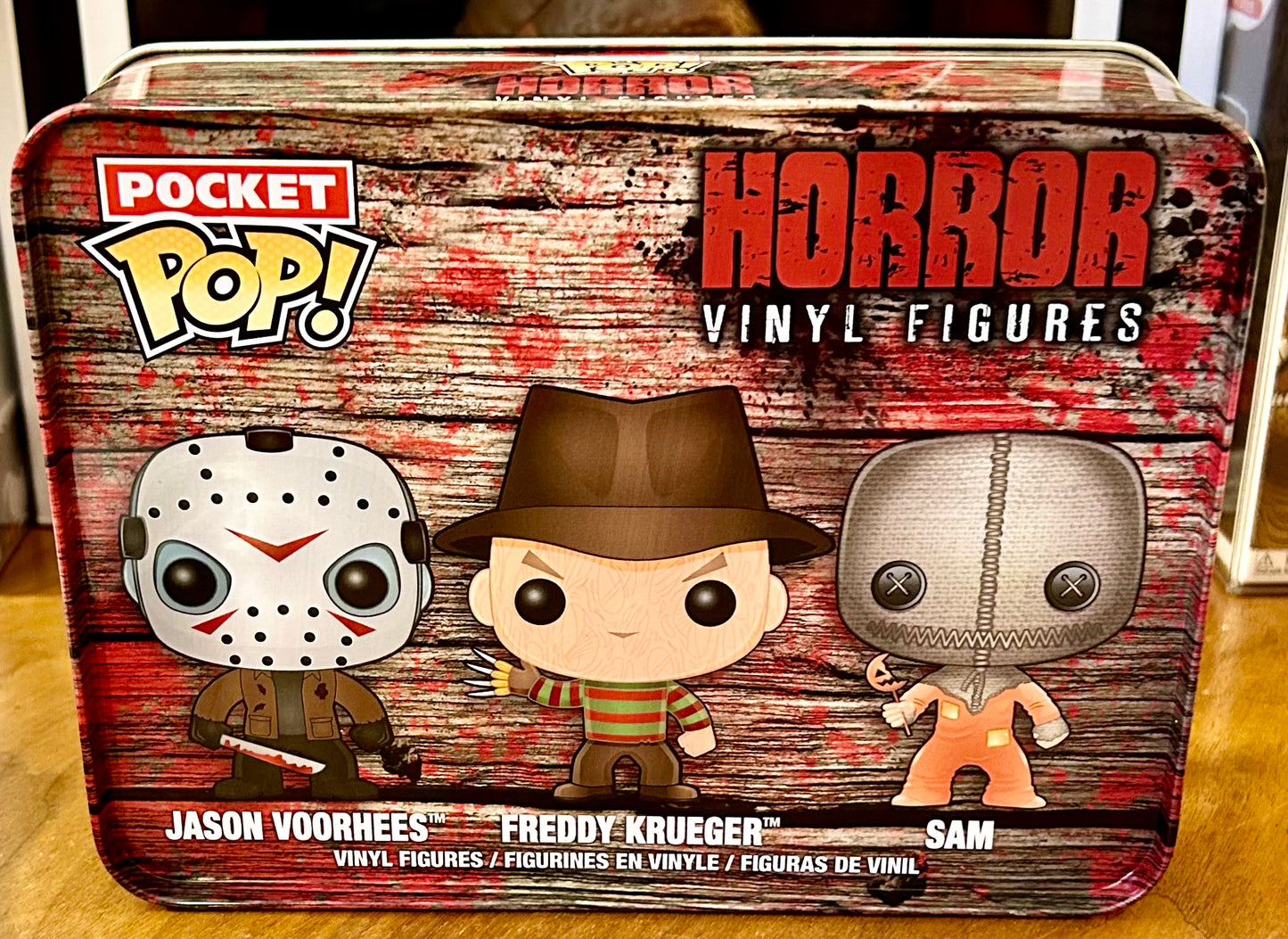 A Nightmare on Elm Street/Friday the 13th/Trick ‘r Treat Mark Patton & Kim Myers Hand Signed Funko Pocket POP! Horror Tin