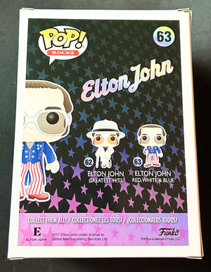 Elton John Red, White and Blue Glitter Exclusive 63 Funko POP!