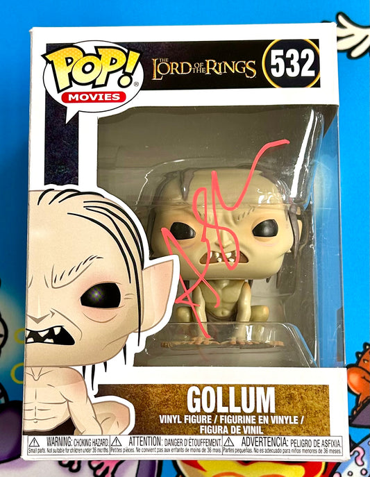 Gollum Lord of the Rings Andy Serkis Hand Signed 532 Funko POP!