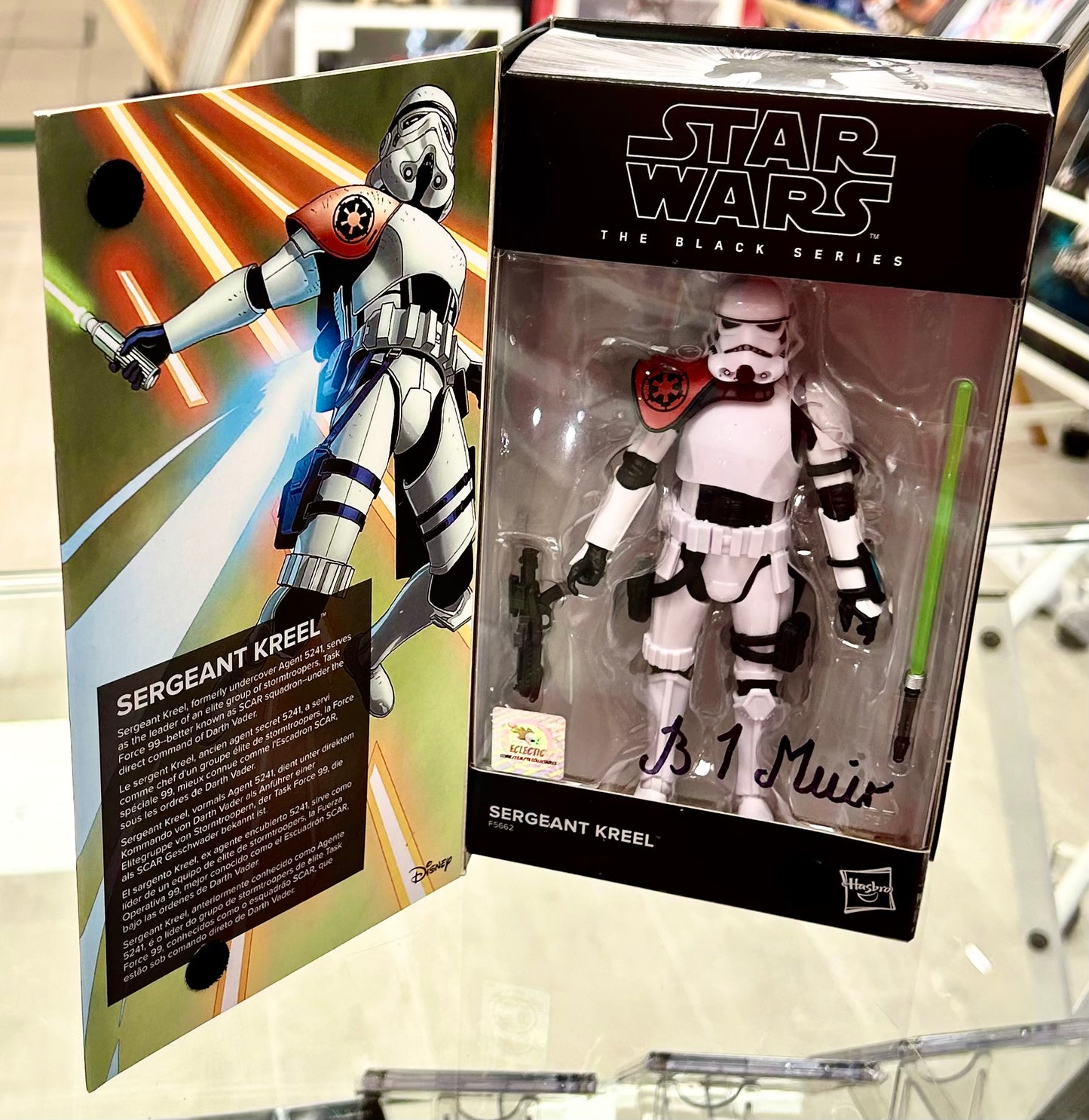 Star Wars Brian Muir Hand Signed Sergeant Kreel Black Series Hasbro Action Figure
