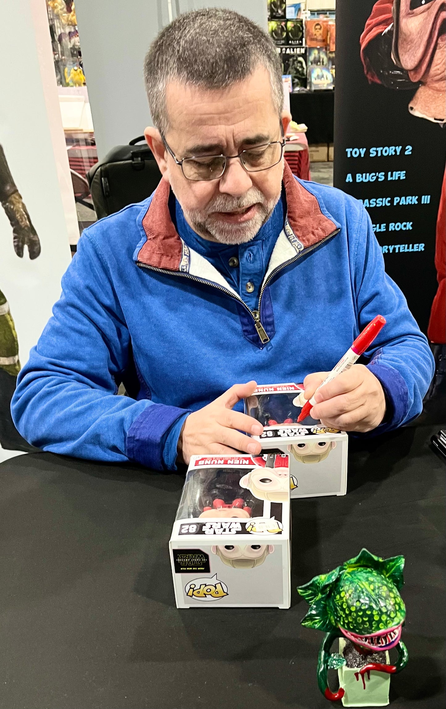 Star Wars Nien Nunb Mike Quinn Hand Signed 82 Funko POP!