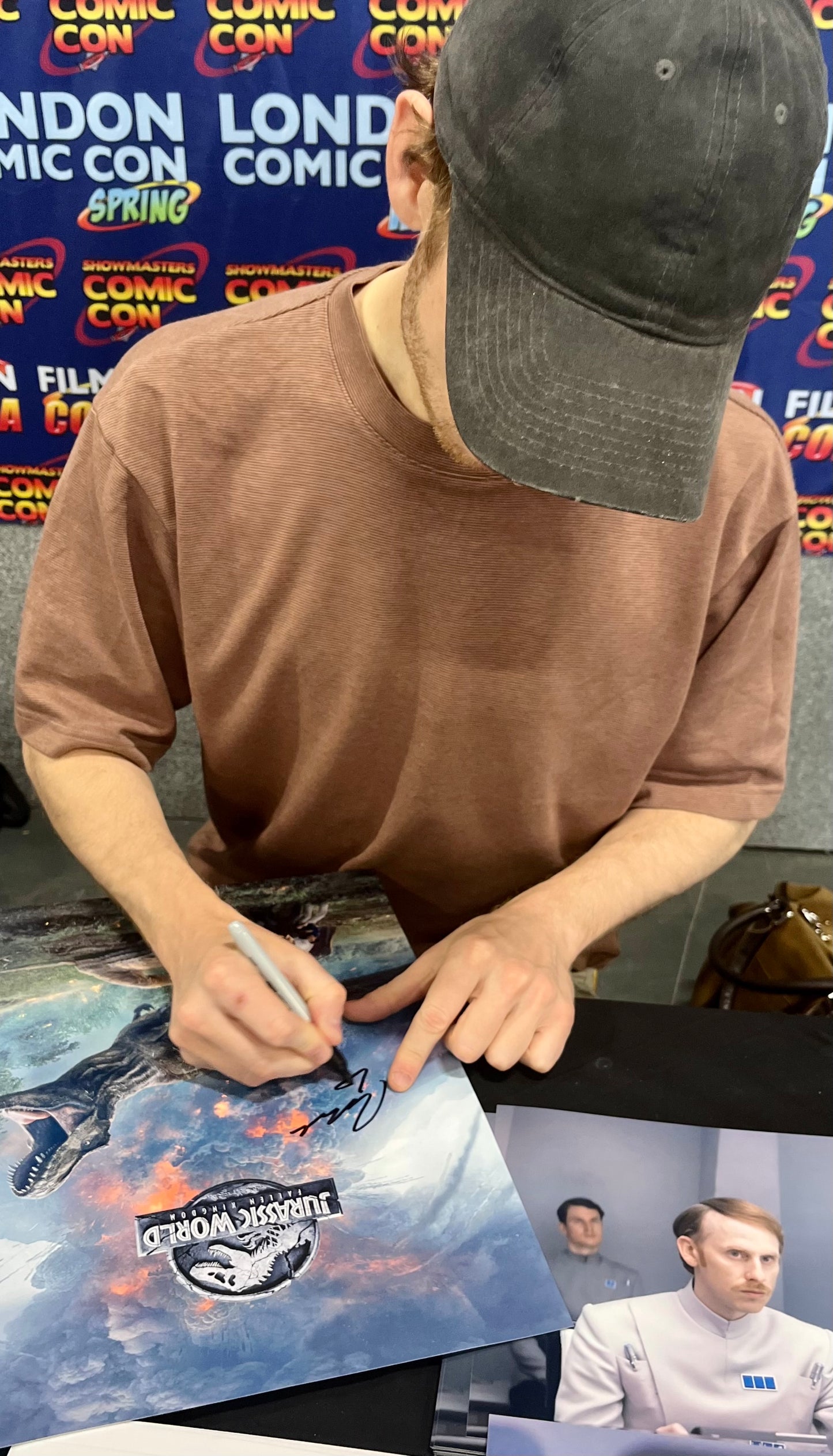 Jurassic World: Fallen Kingdom Robert Emms Hand Signed Film Poster