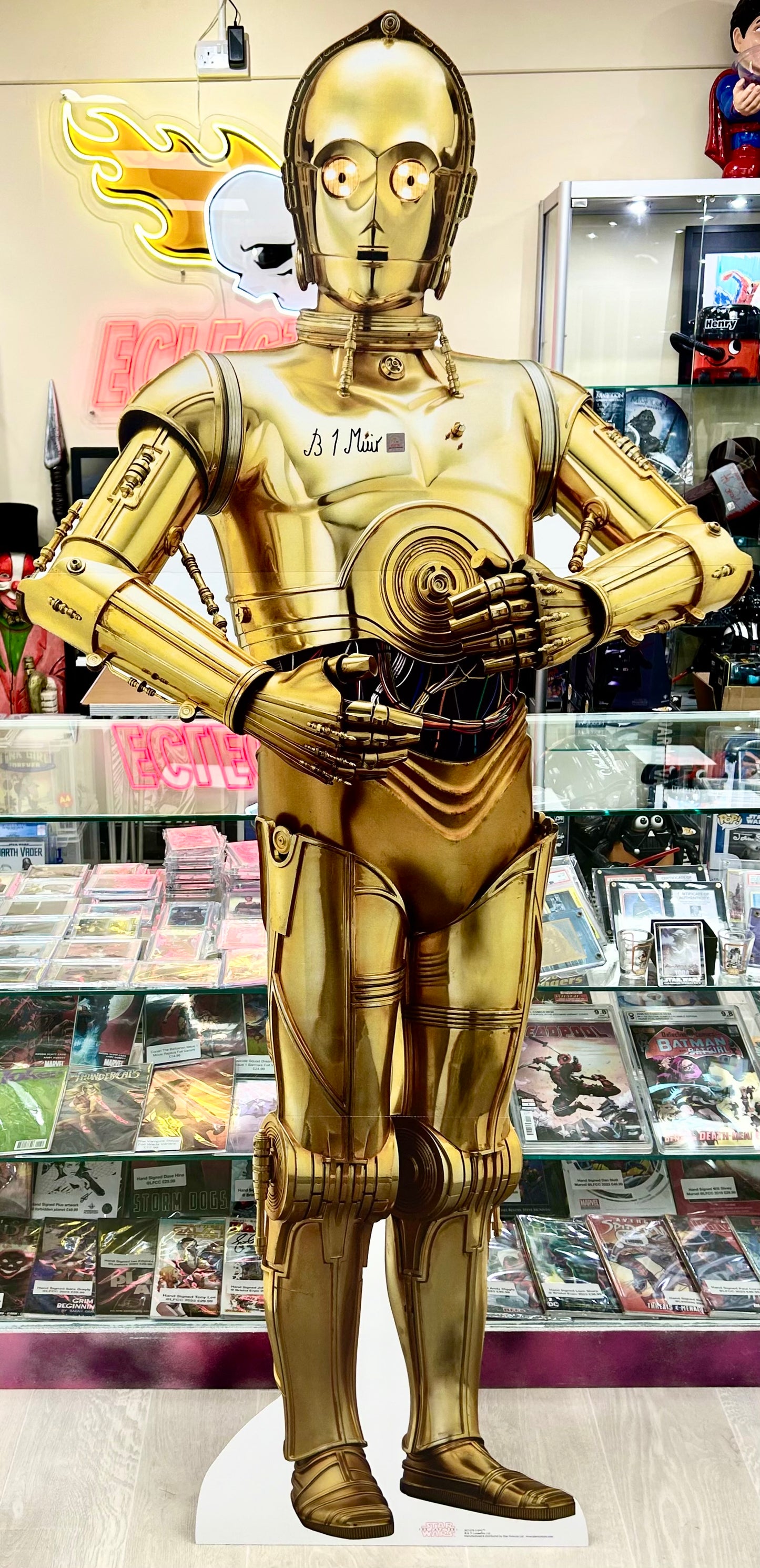 Star Wars Darth Vader, Stormtrooper & C-3PO Brian Muir Hand Signed Lifesize Cut Outs
