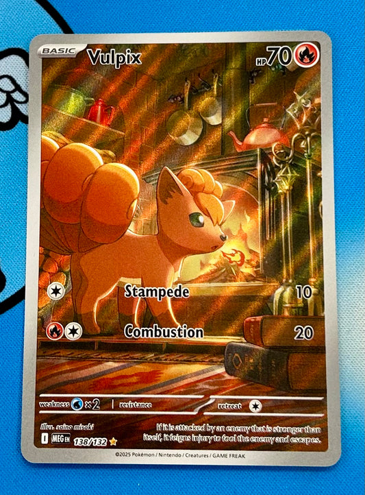 Vulpix 138/132 Mega Evolution Full Art Illustration Holo Rare Pokemon Card