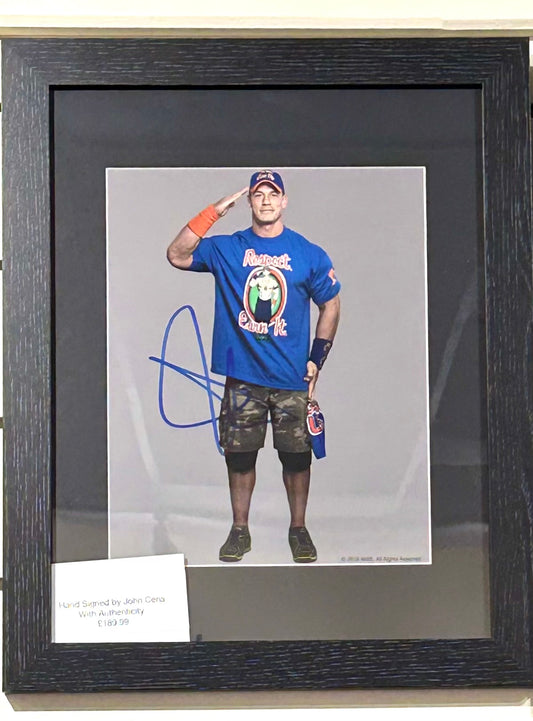 WWE Wrestling John Cena Hand Signed Framed Photo