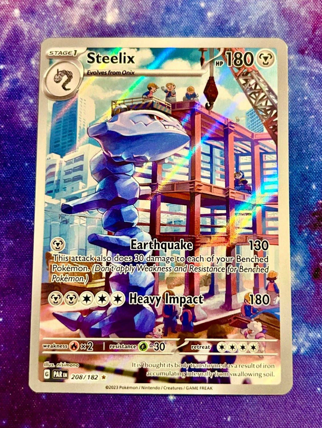 Steelix 208/182 Paradox Rift Full Art IR Pokemon Card