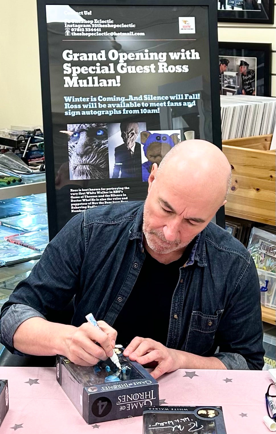 Game of Thrones Legacy Collection White Walker Ross Mullan Hand Signed SDCC Exclusive Funko Figure