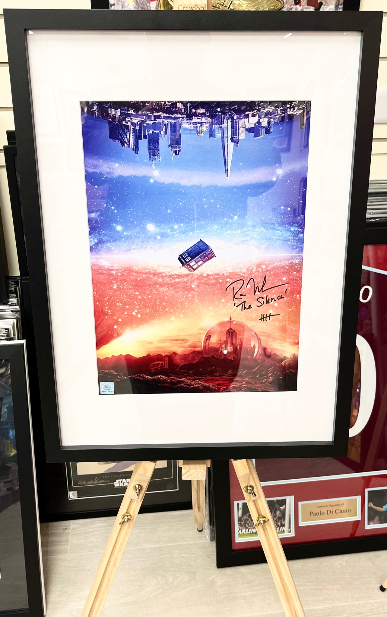 Doctor Who Tardis London to Gallifrey Ross Mullan Autographed Poster with Triple Layer Authenticity