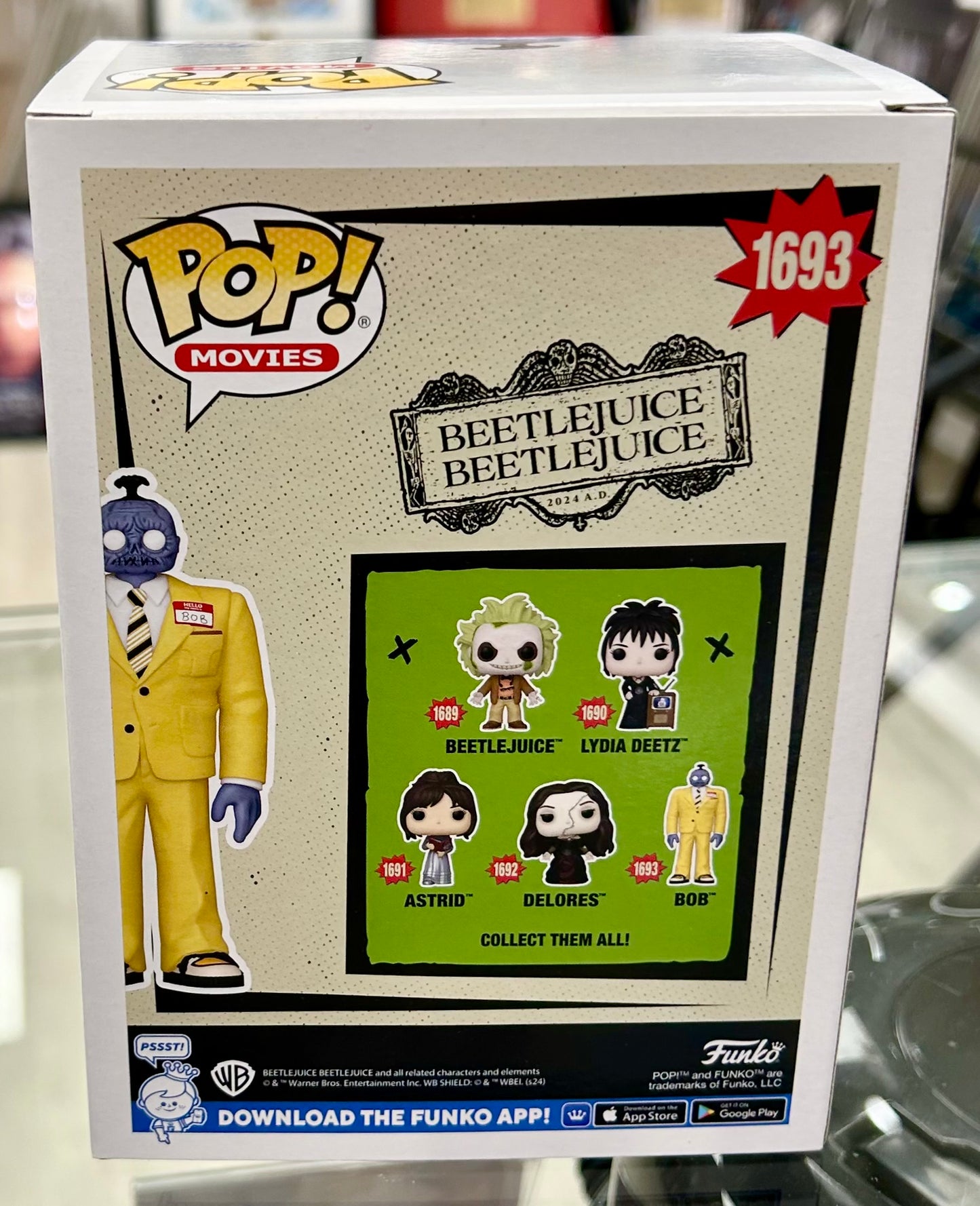 Beetlejuice Beetlejuice Bob Mike Quinn Hand Signed 1693 Funko POP!