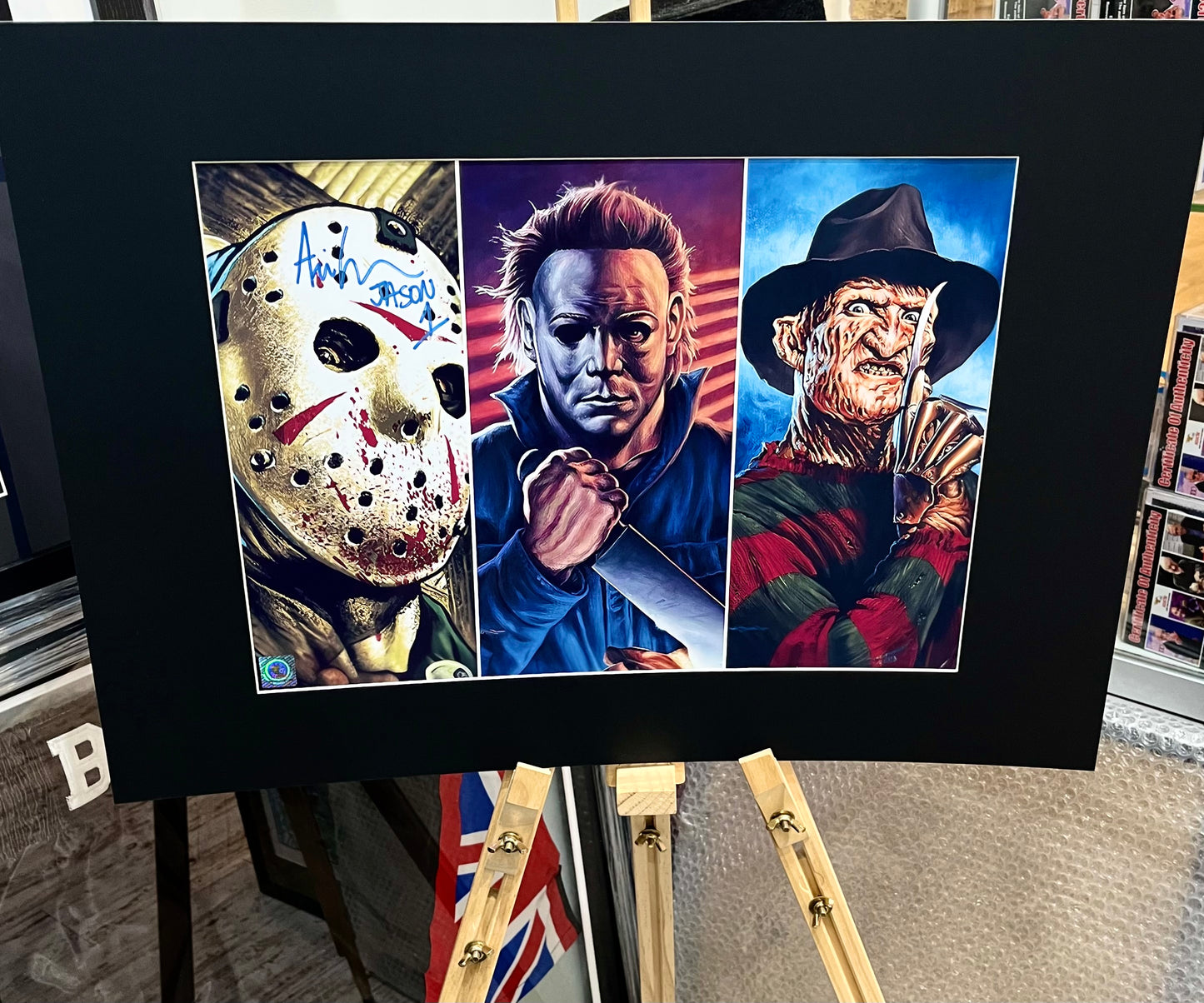 Horror Legends Ari Lehman Hand Signed Poster