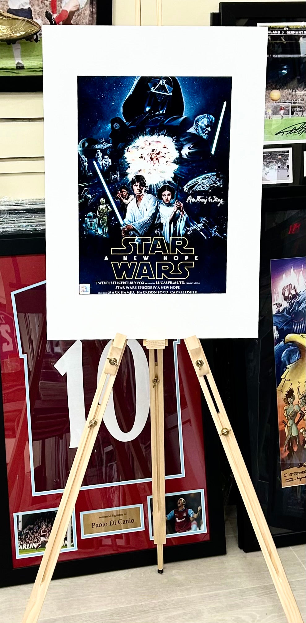 Star Wars (1977) Anthony Waye Autographed Film Poster with Triple Layer Authenticity