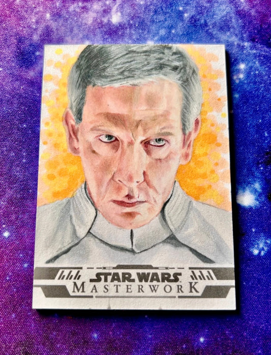 Orson Krennic Star Wars Yves Van Berlo Hand Drawn 2024 Topps Masterwork 1/1 Sketch Card