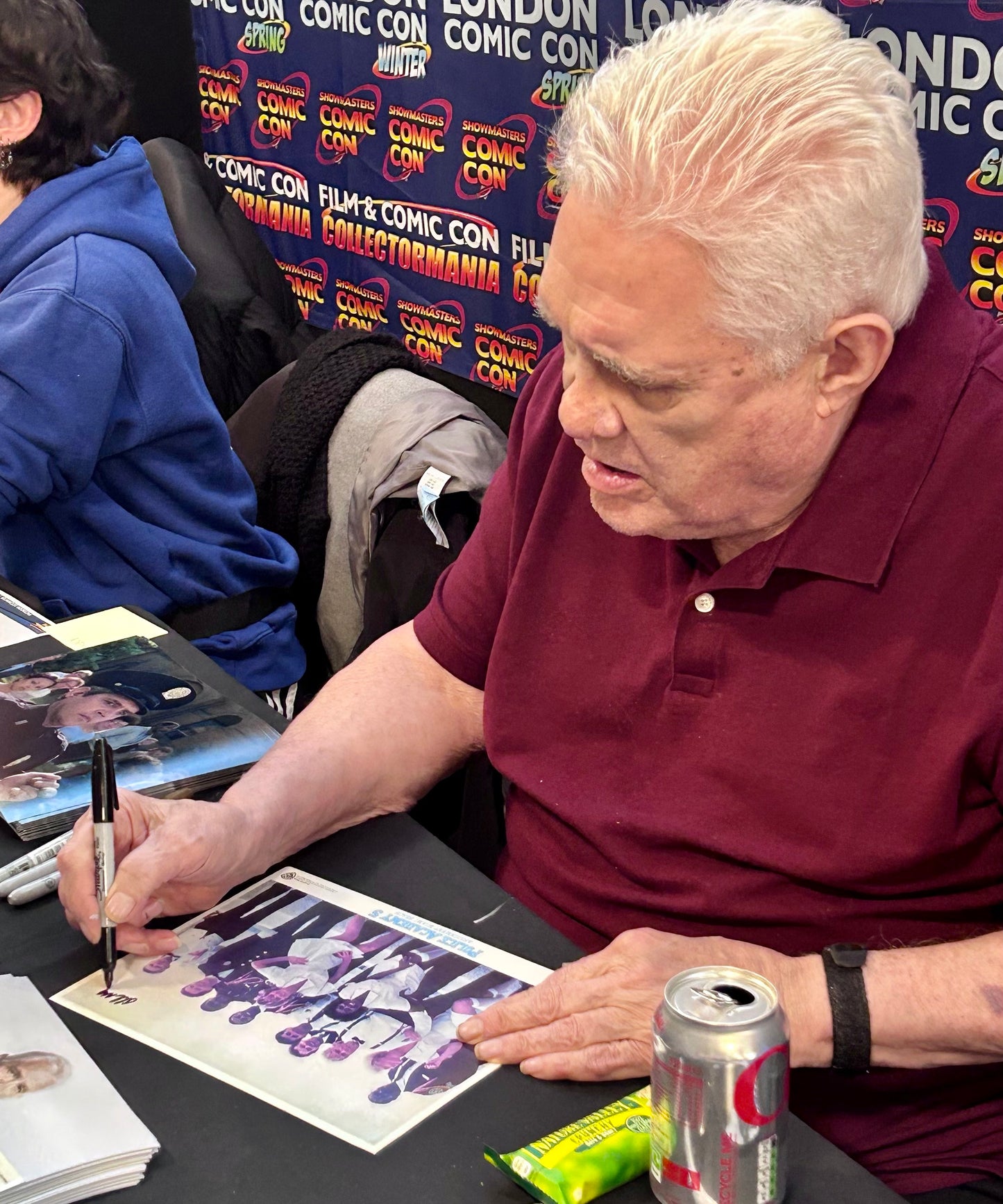 Police Academy 5: Assignment Miami Beach G.W. Bailey Hand Signed Press Pack Photo