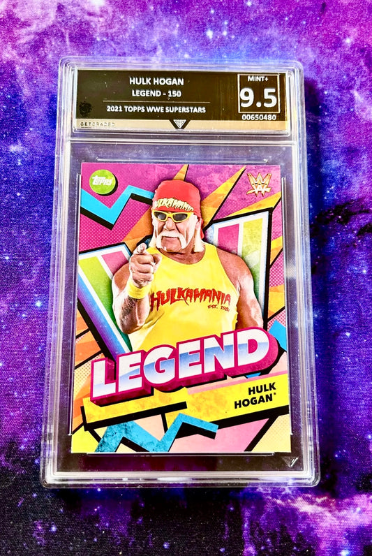 Hulk Hogan Hulkamania Legend WWE Superstars 2021 Graded 9.5 Trading Card
