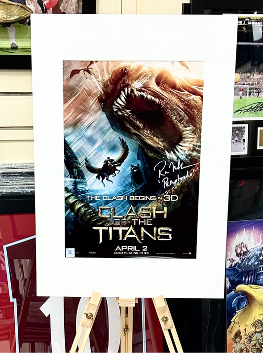 Clash of the Titans (2010) Ross Mullan Hand Signed Mounted Film Poster