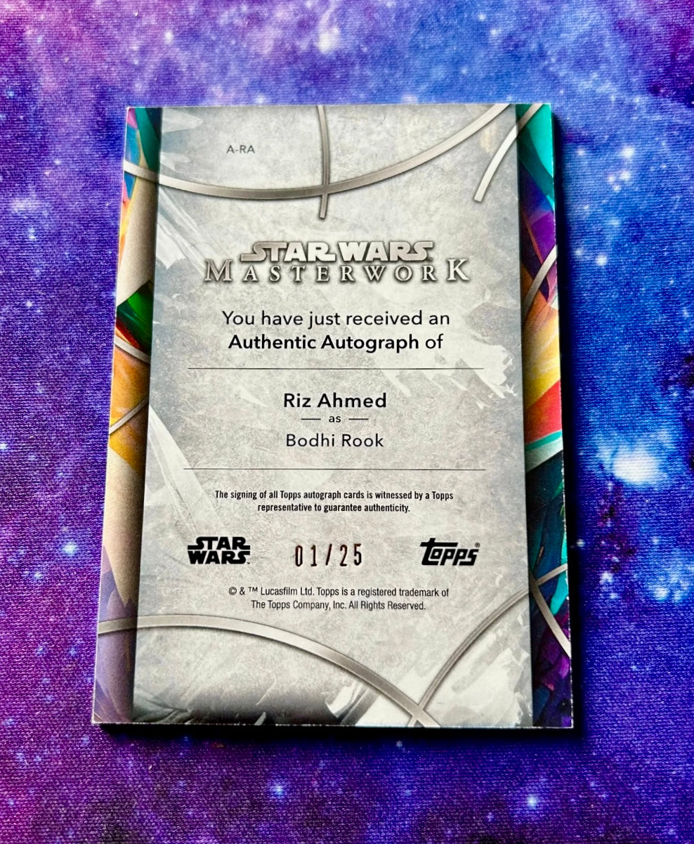 Bodhi Rook 01/25 Riz Ahmed 2024 Star Wars Topps Masterwork Autograph Card