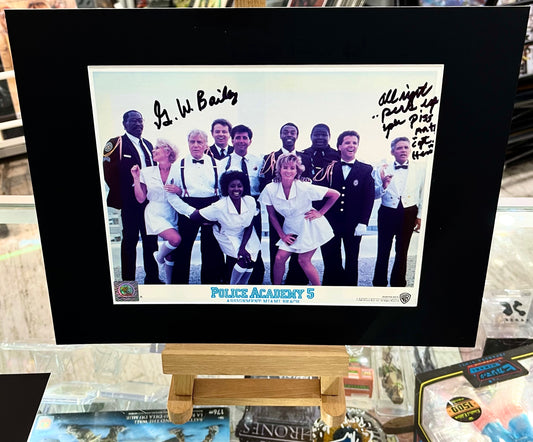 Police Academy 5: Assignment Miami Beach G.W. Bailey Hand Signed Press Pack Photo