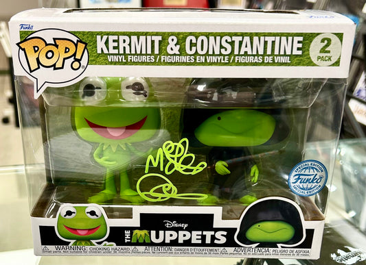 Disney The Muppets Kermit & Constantine Mike Quinn Hand Signed Funko POP! 2 Pack