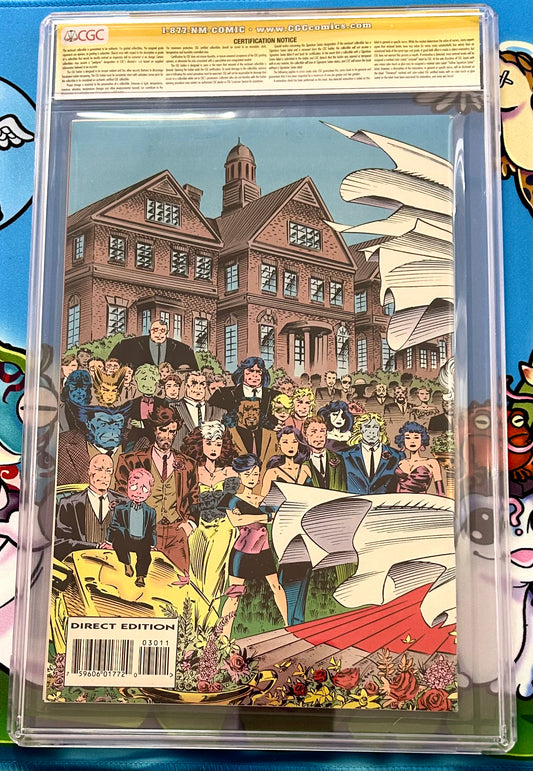 X-Men #30 Wedding Scott Summers/Jean Grey Wraparound Cover Stan Lee Hand Signed Variant CGC Signature Series Grade 8.5 Comic