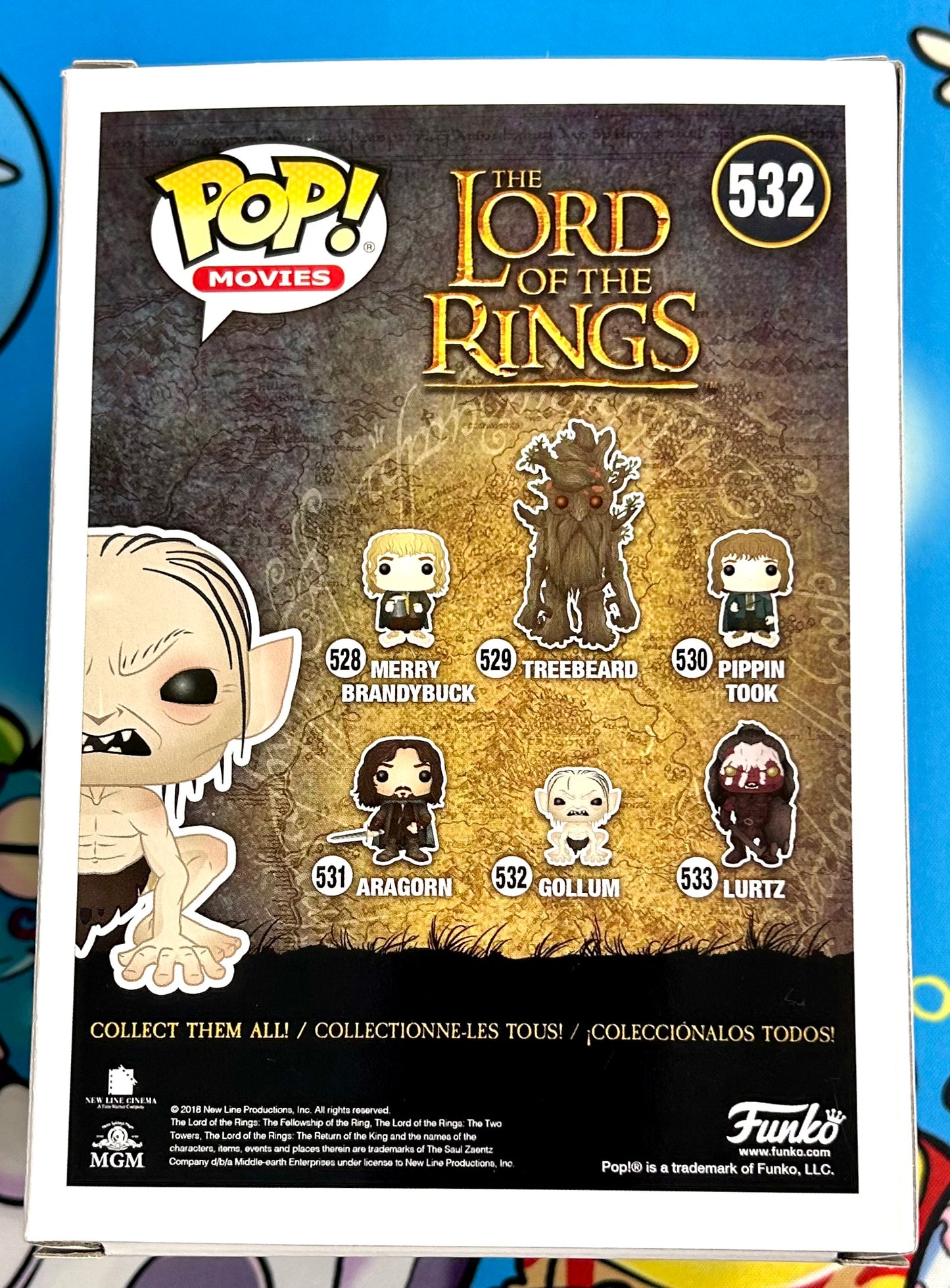 Gollum Lord of the Rings Andy Serkis Hand Signed 532 Funko POP!