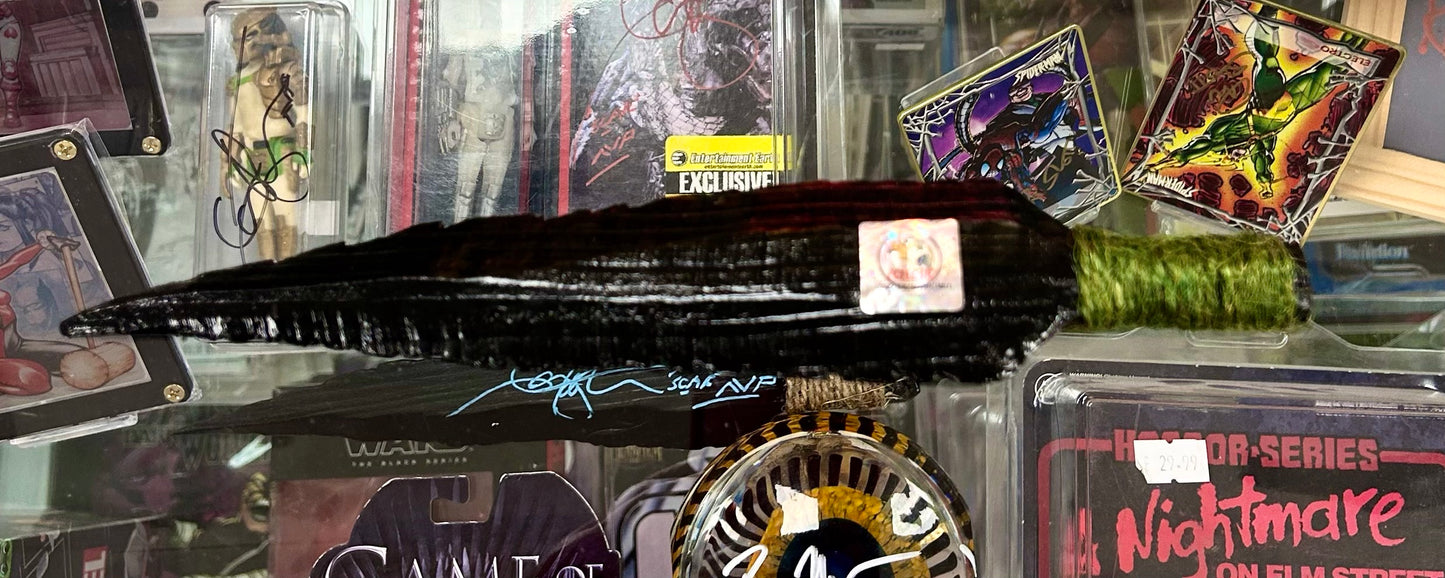 Game of Thrones White Walker Ross Mullan Hand Signed Wooden Spearheads