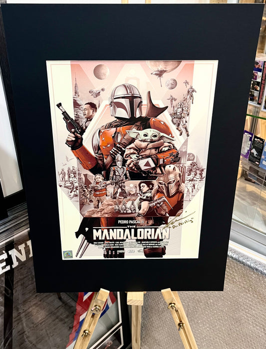 Star Wars The Mandalorian Omid Abtahi Hand Signed Poster
