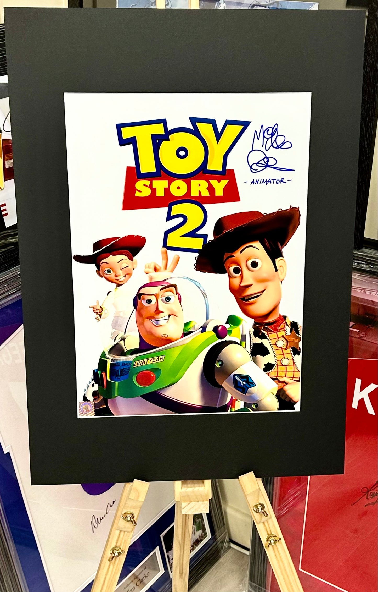Toy Story 2 Pixar Mike Quinn Hand Signed Film Posters