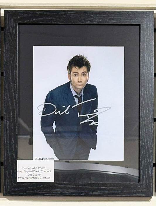 Doctor Who The Tenth & Fourteenth Doctor David Tennant Hand Signed Framed Photo