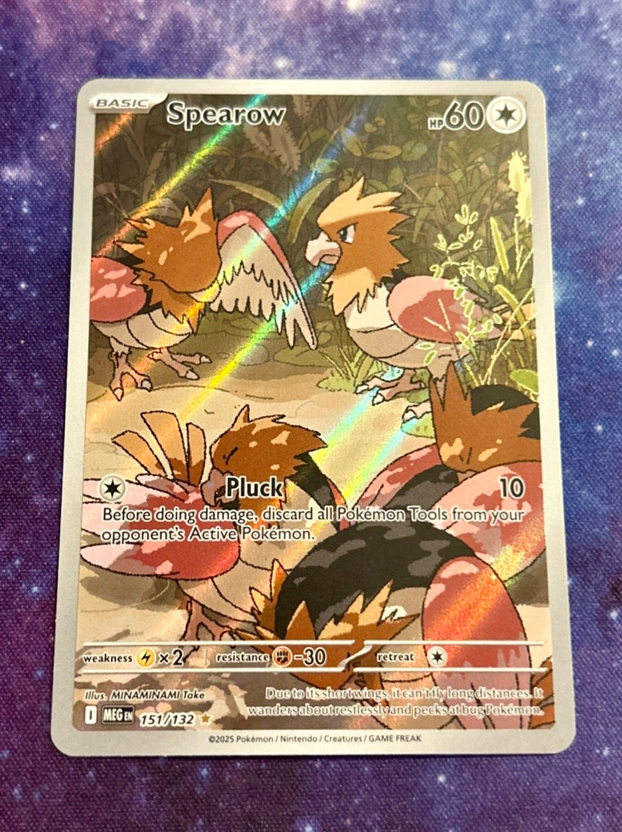Spearow 151/132 Mega Evolution Full Art Illustration Holo Rare Pokemon Card
