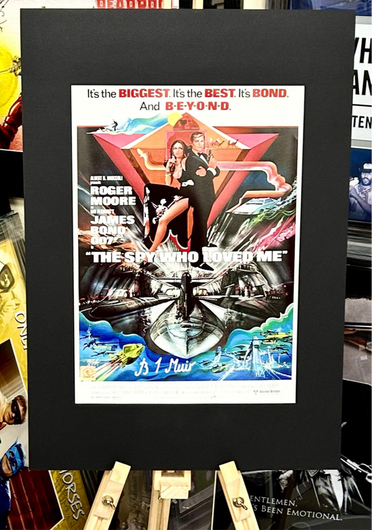 The Spy Who Loved Me 007 Brian Muir Hand Signed Film Poster
