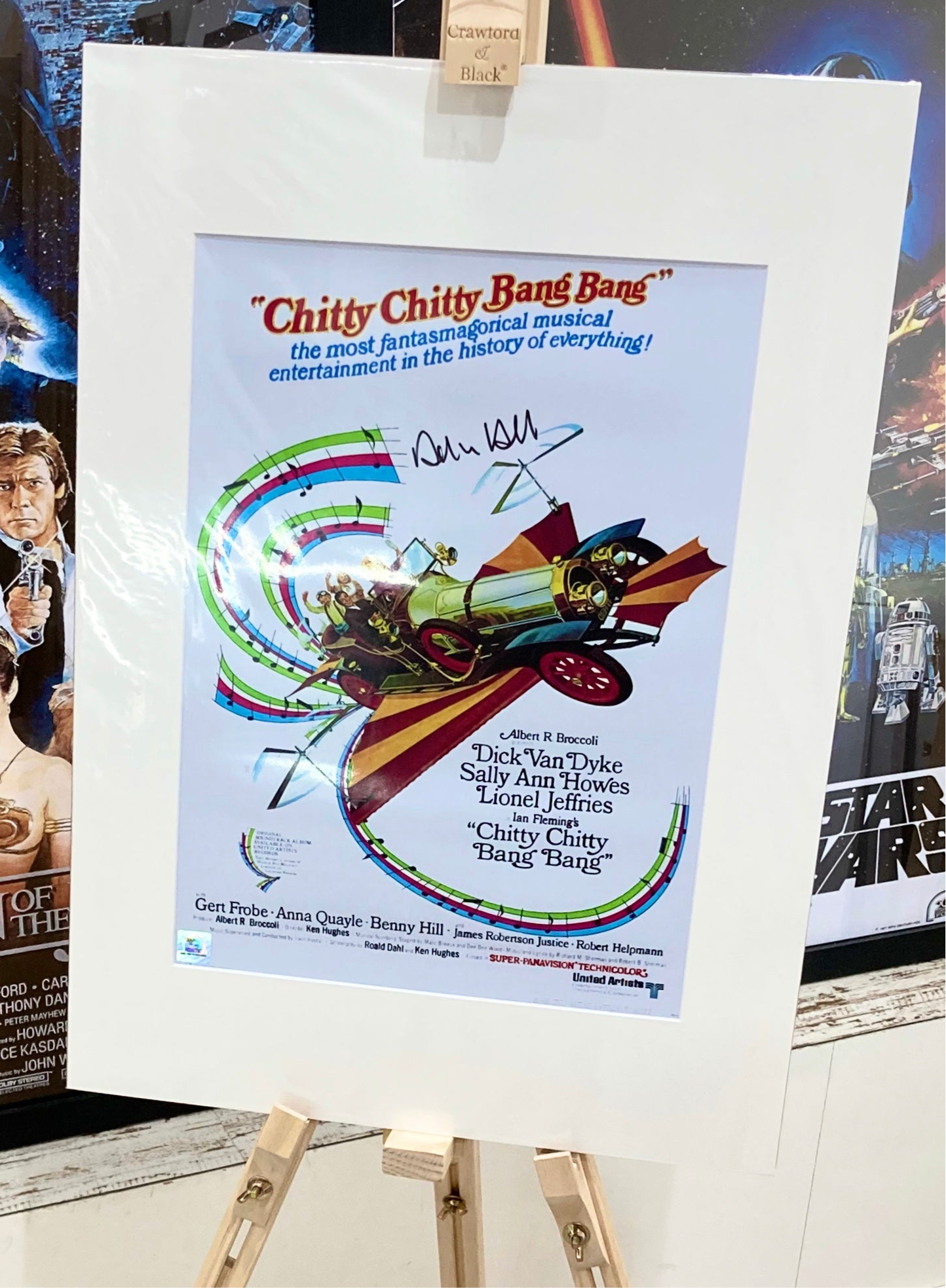 Chitty Chitty Bang Bang Jeremy Potts Adrian Hall Hand Signed Film Poster