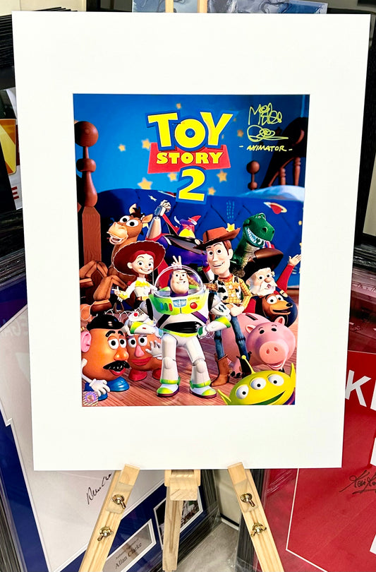Toy Story 2 Pixar Mike Quinn Hand Signed Film Posters