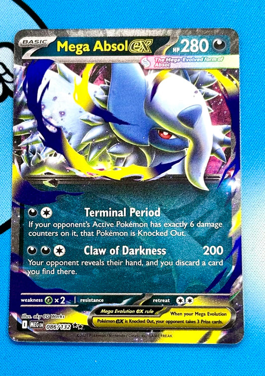 Mega Absol EX 086/132 Mega Evolution Illustration Holo Rare Pokemon Card
