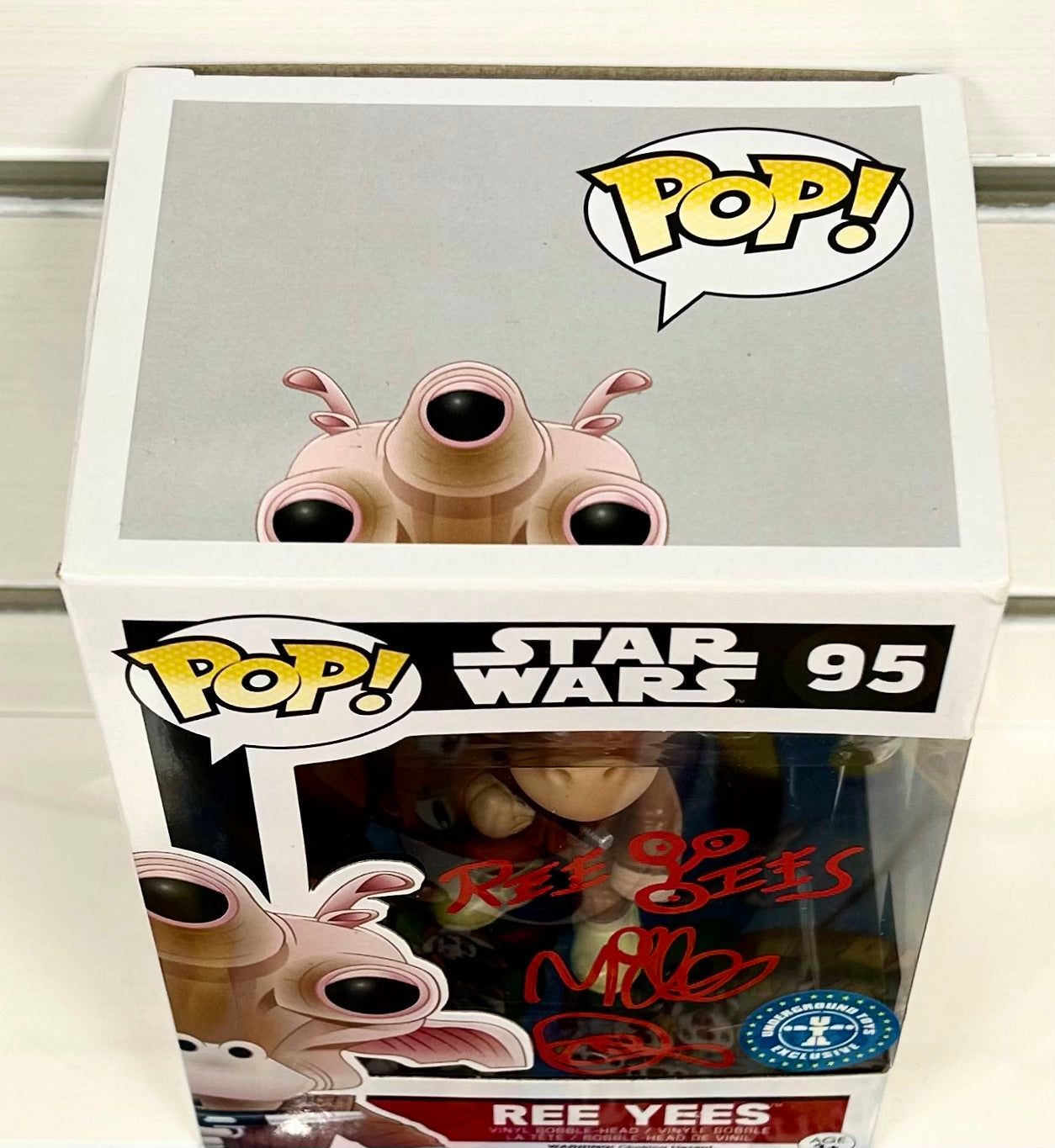 Star Wars Ree Yees Mike Quinn Hand Signed Exclusive 95 Funko POP!
