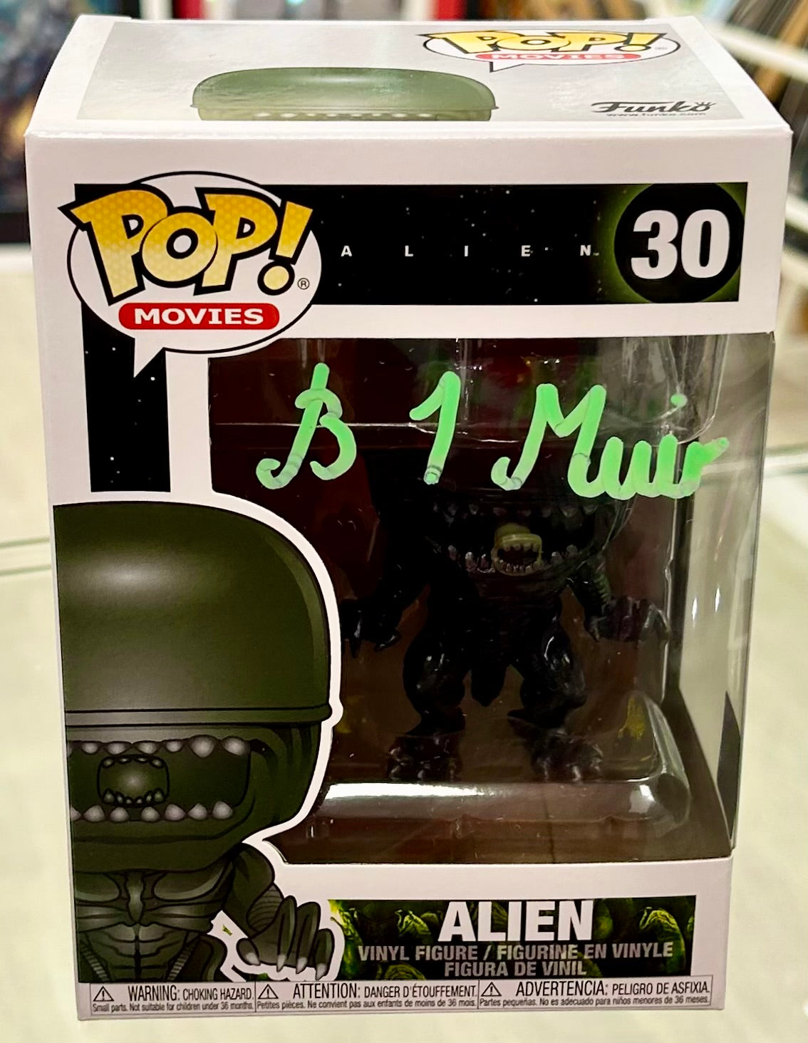 Alien Brian Muir Hand Signed 30 Funko POP!
