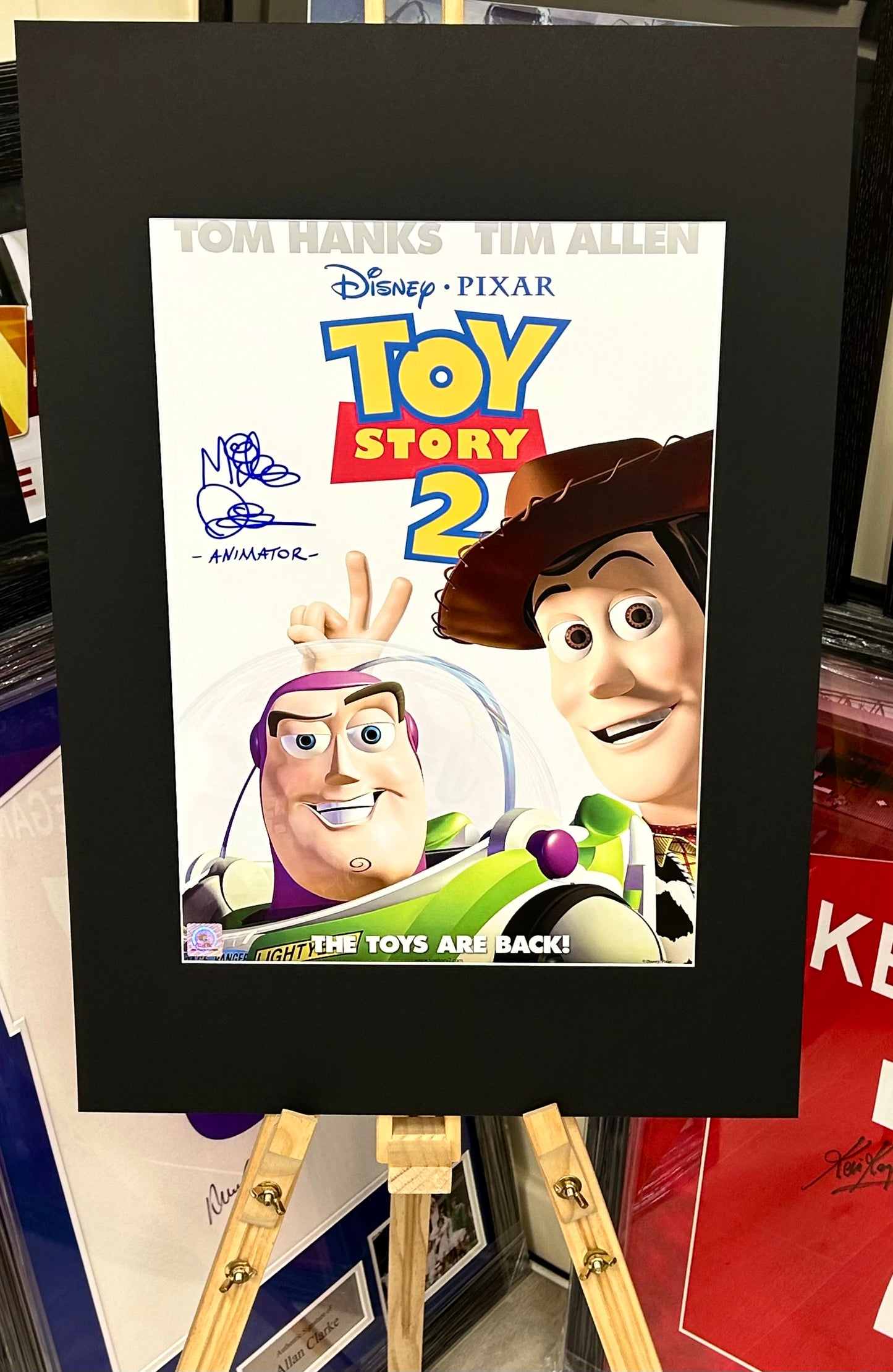 Toy Story 2 Pixar Mike Quinn Hand Signed Film Posters