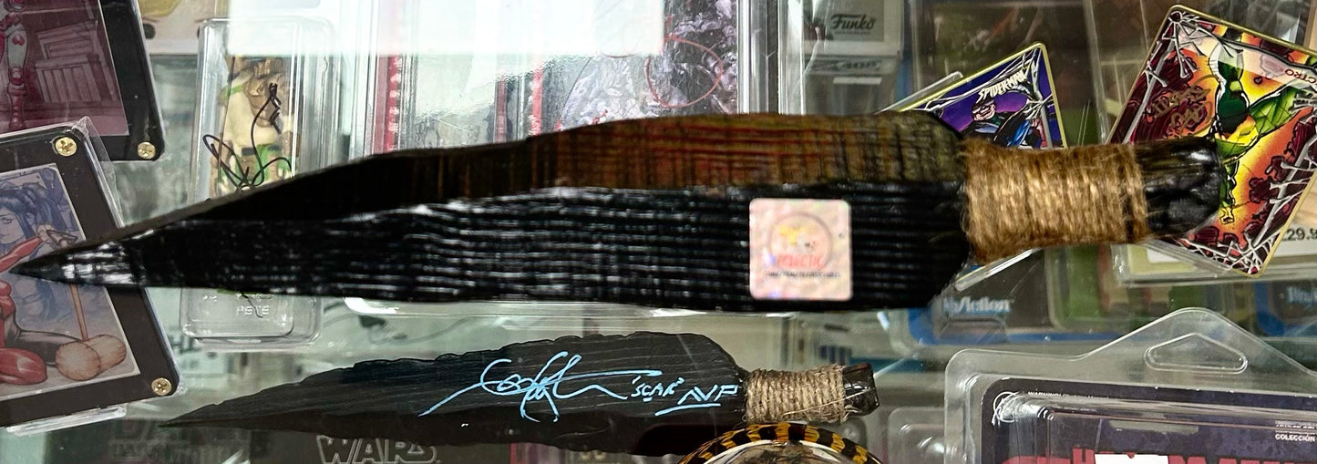 Game of Thrones White Walker Ross Mullan Hand Signed Wooden Spearheads