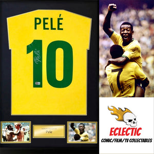 Brazil Pele Autographed 10 Football Shirt with Certificate of Authenticity