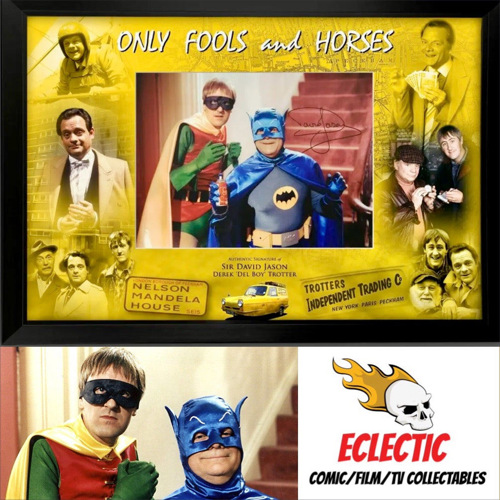 Only Fools and Horses ‘Batman and Robin’ David Jason Hand Signed Autograph Photo Montage with Certificate of Authenticity
