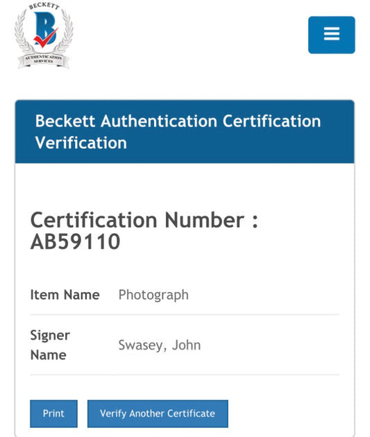 Black Butler Undertaker John Swasey Hand Signed Photo