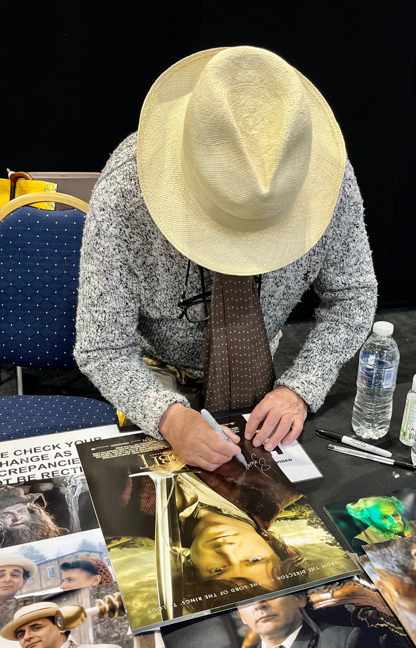 The Hobbit An Unexpected Journey Sylvester McCoy Hand Signed Film Poster