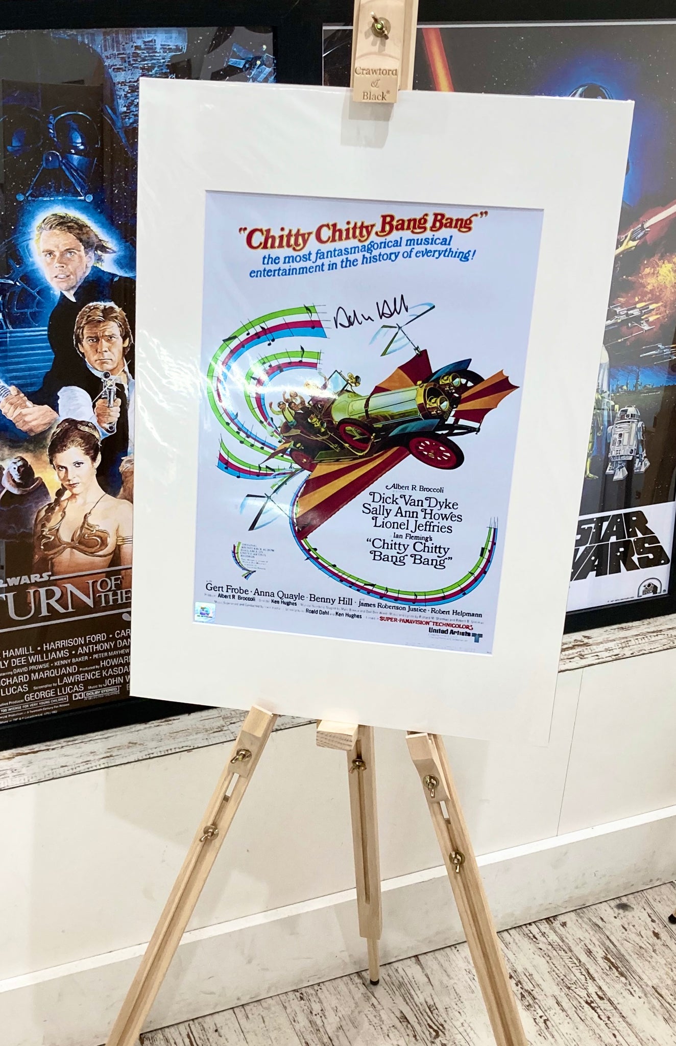 Chitty Chitty Bang Bang Adrian Hall Autographed Film Poster with Triple Layer Authenticity