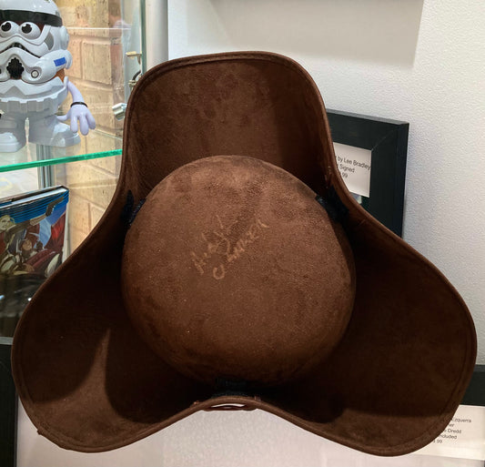 Pirates of the Caribbean Suede Effect Clanker Andy Beckwith Hand Signed Tricorn Hat