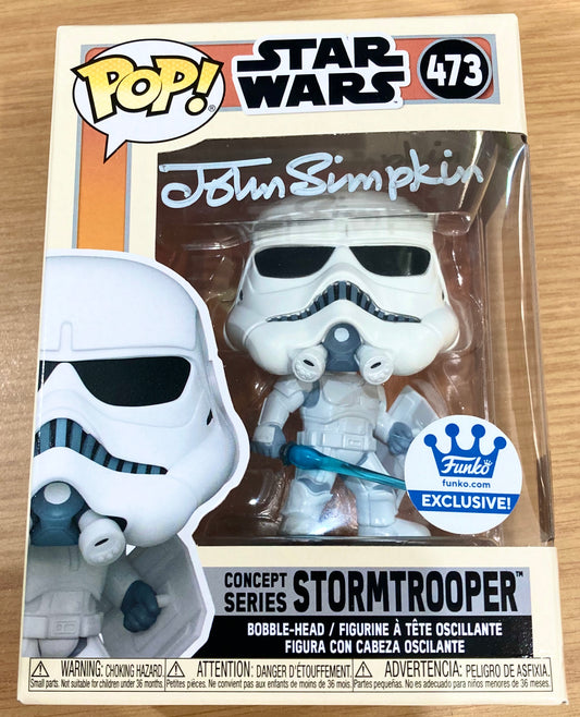 Star Wars Stormtrooper Concept Series Exclusive John Simpkin Hand Signed 473 Funko POP!