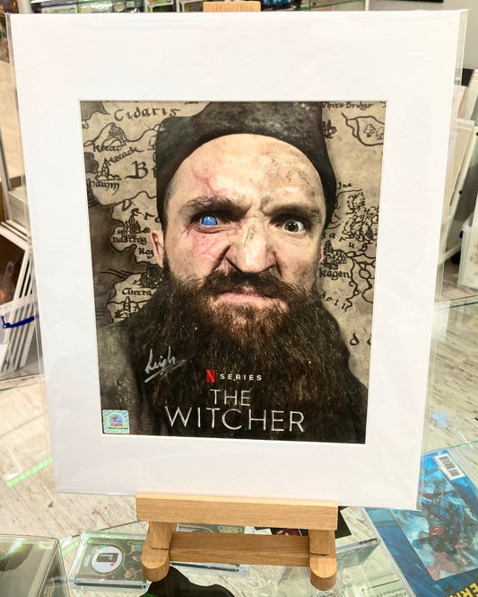 The Witcher One Eyed Dwarf Leigh Gill Hand Signed Photo