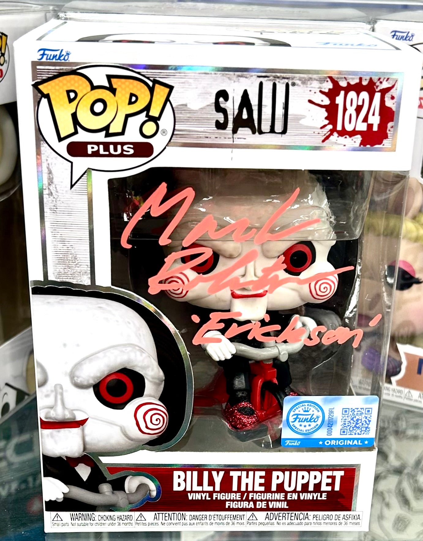 Saw Billy The Puppet Mark Rolston Hand Signed 1824 Special Edition Funko POP!
